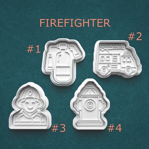 Firefighter Cookie Cutters ~ Fire Hydrant ~ Firetruck ~ Fire Extinguisher ~ Fire Engine ~ Boys Birthday Gifts ~ Girls Birthday Gifts ~ Craft