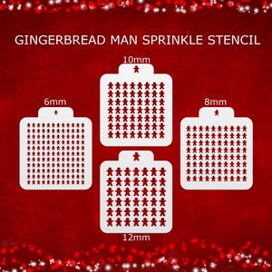 Gingerbread Man Sprinkle Card ~ DIY Custom Sprinkle Stencil ~ Royal Icing Sprinkles ~ Christmas Sprinkle ~ Multiple Sizes ~Dye Free Sprinkle