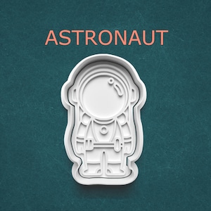 Astronaut Cookie Cutter ~ Space Explorer Clay Cutter ~ Outer Space Cookie Stamp ~ Galaxy Birthday Party Baking ~ Polymer Clay Stamp