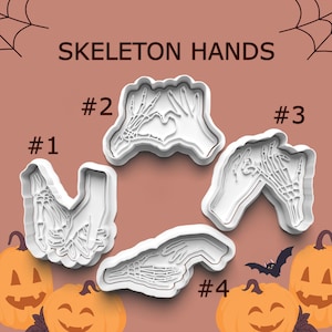 Skeleton Hand Cutters ~ Romantic Halloween Cutters ~ Til Death Do Us Part ~ Pinkie Promise ~ Unique Halloween Cutters ~ Halloween Gifts