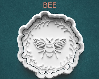 Honeybee Cookie and Clay Cutter ~ Bee Cookie Cutter and Stamp ~ Bumblebee Clay and Cookie Cutter ~ Insect Cookie Cutter ~ Beekeeper Gift