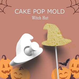 Witch Hat Cake Pop Mold – 2-Piece Set with Pop Press Tool | Perfect for Holiday Cake Pops, Crafts, and Treats | Gift Idea for Bakers