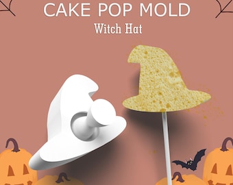 Witch Hat Cake Pop Mold – 2-Piece Set with Pop Press Tool | Perfect for Holiday Cake Pops, Crafts, and Treats | Gift Idea for Bakers