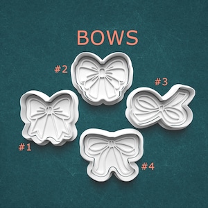 Bow Cookie Cutter Set, Ribbon Bow Shapes, Cute Decorative Bow Cookies, Baking & Craft Cutter, Polymer Clay/Pottery Tool
