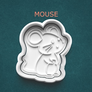 Mouse Cookie Stamp ~ Clay Stamp ~ Cookie Cutter ~ Cute Mouse ~ Cat Treat Mold ~ Baking Supplies ~ Gifts for Bakers ~ Polymer Clay Cutter