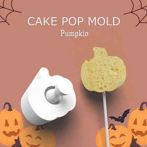 Pumpkin Cake Pop Mold – 2-Piece Set with Pop Press Tool | Perfect for Holiday Cake Pops, Crafts, and Treats | Gift Idea for Bakers