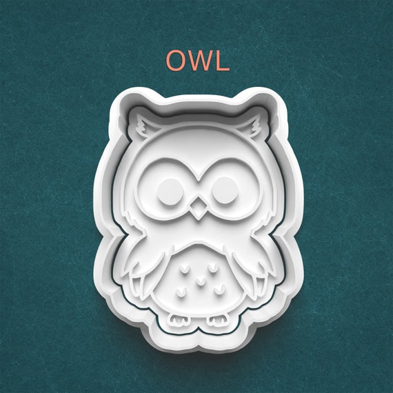 Owl Cookie Cutter ~ Cute Owl Clay Stamp ~ Cookie Stamp ~ Polymer Clay Cutter ~ Clay Jewelry Cutter ~ Cookie Mold ~ Gifts for Bakers
