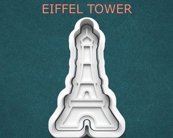 Eiffel Tower Cookie Cutter ~ Paris France Cookie Cutter ~ Landmark Polymer Clay Cutter ~ Travel Cookie Cutters ~ Tourism Cookie Cutters