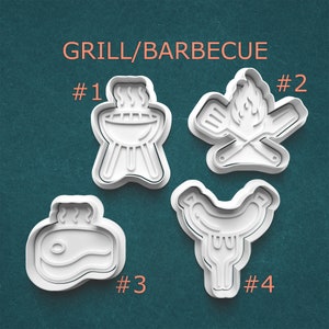 Grilling Cookie Cutters ~ BBQ Cookie Cutter ~ Father's Day Gifts ~ Gifts for Him ~ Gifts for Dad ~ Steak ~ Sausage ~ Grilling Tools ~ Grill