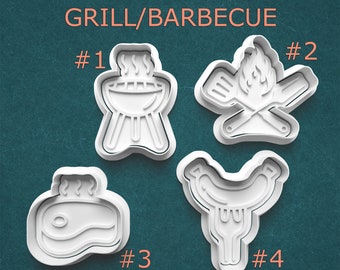 Grilling Cookie Cutters ~ BBQ Cookie Cutter ~ Father's Day Gifts ~ Gifts for Him ~ Gifts for Dad ~ Steak ~ Sausage ~ Grilling Tools ~ Grill