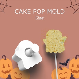 Ghost Cake Pop Mold – 2-Piece Set with Pop Press Tool | Perfect for Holiday Cake Pops, Crafts, and Treats | Gift Idea for Bakers