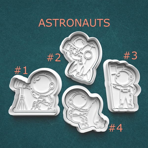 Astronaut Cookie Cutters ~ To The Moon Rocket Ship Clay Cutter ~ Outer Space Cutters ~ Science Fiction ~ Astronomy ~ Teacher Gifts ~ Molds