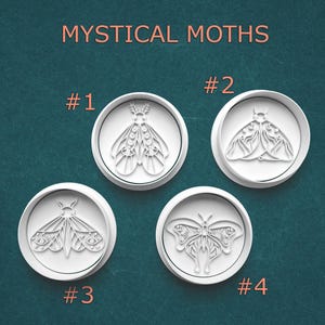 Mystical Moth Cookie Cutter Set – Insect Polymer Clay Stamp for Gothic, Boho, and Fantasy Baking, Pastry, and Craft Projects