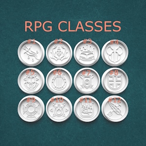 RPG Class Cookie Cutter Set - Fantasy Role-Playing Game Inspired Baking Tools - Perfect for RPG Gamers & Nerdy Party Treats, Polymer Clay