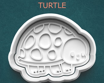 Turtle Cookie Cutter ~ Cute Turtle Clay Cutter ~ 3D Printed ~ Kitchen Gifts ~ Baking Supplies ~ Clay Stamp ~ Cookie Stamp