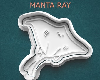Manta Ray Cookie Cutter ~ Sea Creature ~ Ocean Animal ~ Marine Life ~ Polymer Clay Cutters ~ Baking Supplies ~ Gifts for Bakers ~ Clay Arts