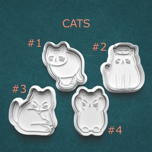 Kitten Cookie Cutters ~ Hungry Cat Cutter ~ If I Fits I Sits ~ Gifts for Cat Lovers ~ Gifts for Cat Owners ~ Gifts for Cat Moms ~ Clay Craft