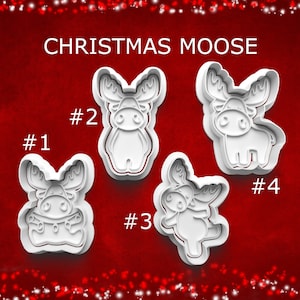 Christmas Moose Cookie Cutters ~ Christmas Cookies ~ Moose Ornament ~ Cute Animal Cutters ~ Baking Supplies ~ Christmas Gifts