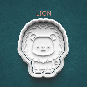 Lion Clay Cutter ~ King of the Jungle ~ Lion Cookie Cutter ~ Safari ~ Zoo Animal ~ Cute Lion Cutter ~ Polymer Clay Cutter ~ Cookie Mold