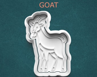 Goat Cookie Cutter ~ Farm Animal Cookie Cutter ~ Polymer Clay Cutter ~ Clay Crafts ~ Clay Art ~ Goat Cookie Mold ~ Fondant Cutter