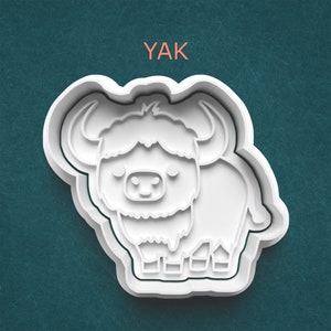 Yak Cookie Cutter ~ Bison ~ Bull ~ Oxen ~ Clay Stamp ~ Cookie Stamp ~ Polymer Clay Cutter ~ 3D Printed ~ Kitchen Gifts ~ Gifts for Bakers