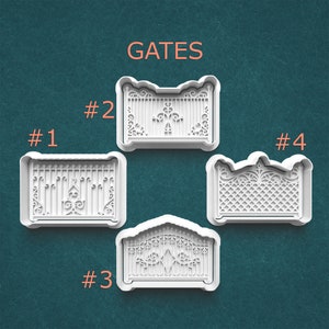 Garden Gates Cookie Cutter ~ Iron Gate Clay Cutter ~ Decorative Gate ~ Fence Cookie Cutter ~ Gardening Cutters ~ Unique Cutters ~ Clay Stamp