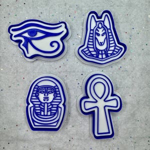 Ancient Egypt Polymer Clay Cutters ~ Archeology Cookie Cutters ~ Ankh ~ Eye of Horus ~ Anubis ~ Pharaoh ~ Egyptian Mythology ~ Clay Stamps image 2