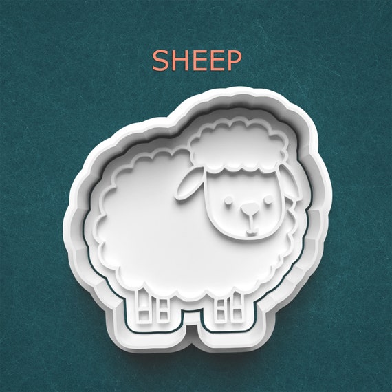 Sheep Cookie Cutter ~ Farm Animal Cutter ~ Clay Stamp ~ Cookie Stamp ~ Polymer Clay Cutter ~ Baking Supplies ~ Kitchen Gifts ~ Cookie Mold