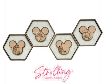 Disney Home Decor, Park Icons, Aesthetic Disney Decor Shelf Sitter, Gallery Wall, Entryway/Tabletop Decor, Custom Gift