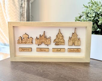 Castle Wood Sign – Layered Princess Castle Decor| Classic Disney Decor | Disney Home Decor | Disney Wood Sign