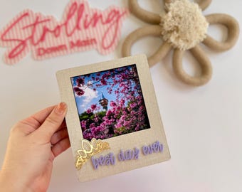 Disney Picture Frame, Rapunzel Best Day Ever, Princess Disney Vacation Picture Frame, 4x4 Square Frame, Magnetic Frame, Personalized