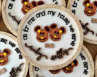 Mickey Waffle Sign | Disney Kitchen Decor | Disney Home | Neutral Farmhouse Style |  | Disney Adult