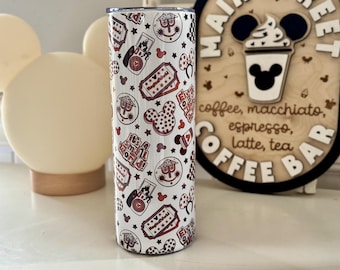 Disney Park-Inspired Travel Tumbler | It’s a Small World & Main Street | Personalized Disney-Inspired Stainless Steel Tumbler - Travel Cup
