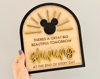Great Big Beautiful Tomorrow / Decorazione per la casa Boho Disney / Carosello del progresso Cartello in legno / Regalo di laurea / Regalo di inaugurazione della casa