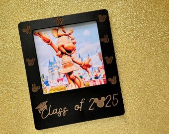 Disney Graduation Frame, Class of 2025, Retro Frame, 4x4 Square Frame, Magnetic Frame, Personalized Disney Frame, Disney Gift