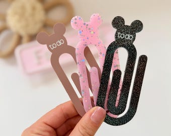 Mickey Inspired Jumbo Paperclips | Acrylic Planner, Notebook, Bookmark Accessories (Set of 2)