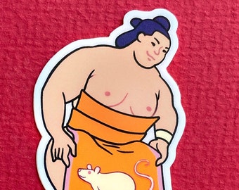 Sumo Mawashi Rat Sticker