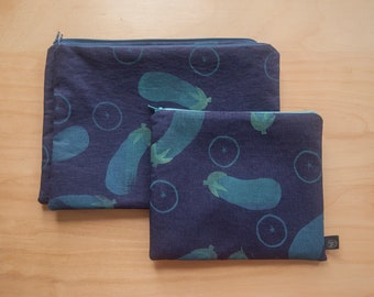 Block-printed Zipper Pouch