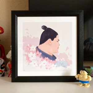 Ura #28 -- 宇良 -- 力士 -- Sumo wrestler with flowers