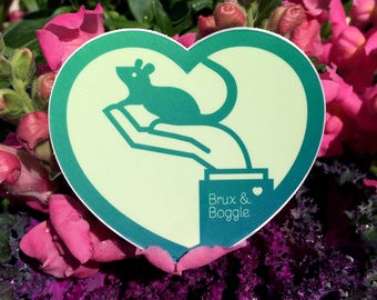 Heart Rat Brux & Boggle Sticker