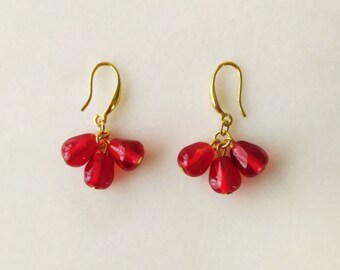 Murano Pomegranate Seed Earrings
