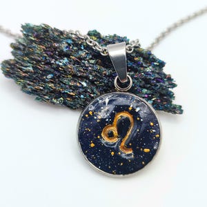 Pendentif Gémeaux Acier Inoxydable - Double étoile Signe Zodiacal