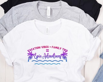 Familjesemester 2026 T-shirt, Skapa minnen tillsammans T-shirts, Anpassad matchande familjetröja, Familjesemester T-shirts, Familjestrandresa T-shirt