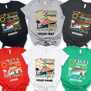 Personalized Christmas Cruise 2025 Shirt, Custom Christmas Cruise Shirt, Family Christmas Cruise Shirt, Christmas Family Vacation Shirt