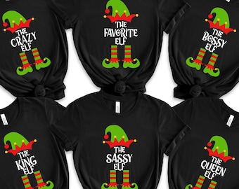 Custom The Elf Shirt, Custom Elf Shirt, Christmas Family Matching, Funny Christmas Shirt, Christmas Elf Shirts,Christmas Family Matching Tee