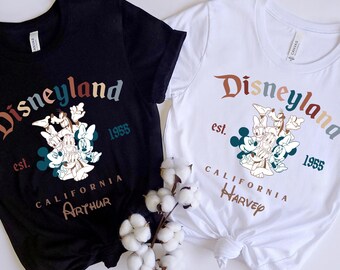 Camiseta retro de Disneyland California, Disneyland fundada en 1955, vacaciones en Disney, Mickey y sus amigos, Walt Disney.