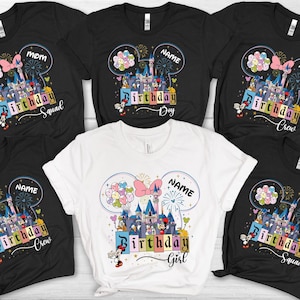 Disney Family Birthday Shirt,Custom Birthday Squad Shirt,Disney Birthday Girl Shirt,Disney Birthday Boy Shirt, Matching Family Birthday Crew