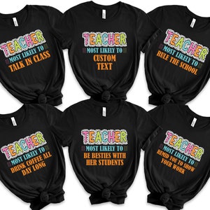Höchstwahrscheinlich zum Lehrer-Shirt, Lehrer-Gruppen-T-Shirts, kundenspezifisches Dalmatiner-Punkt-Teach-T-Shirt, zurück zu Schulhemd, Team-T-Shirts, Klasse-Hemd