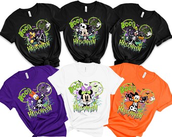 Vintage Disney Halloween Shirt, Skeleton Disney Character Tee, Spooky Season Family Shirt, Disney World Vacation Matching Tee,Halloween Gift