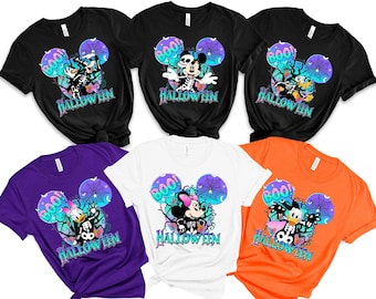 Vintage Disney Halloween Shirt, Skeleton Disney Character Tee, Spooky Season Family Shirt, Disney World Vacation Matching Tee,Halloween Gift